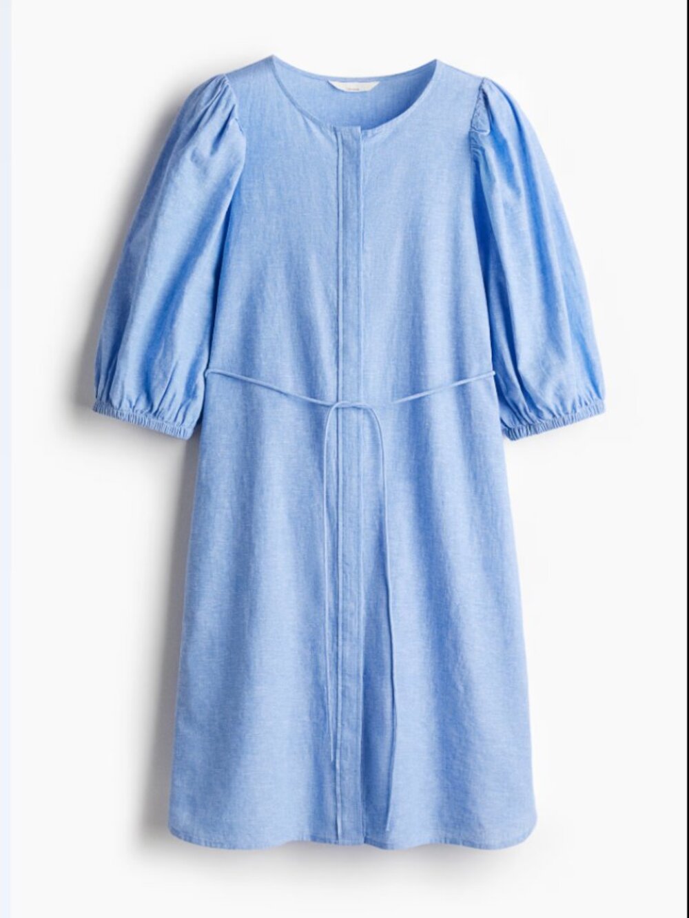 H&M Light Blue Puff-Sleeve Mini Dress